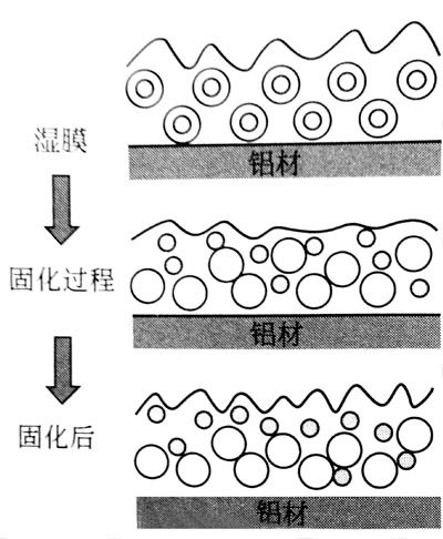 鋁型材消光電泳涂裝的形成模型 鋁型材消光電泳涂裝的形成模型